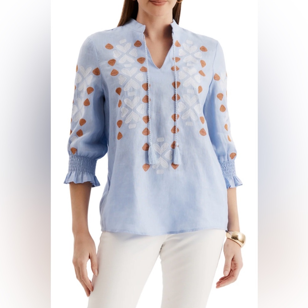Tyler Boe Riley Embroidered Top